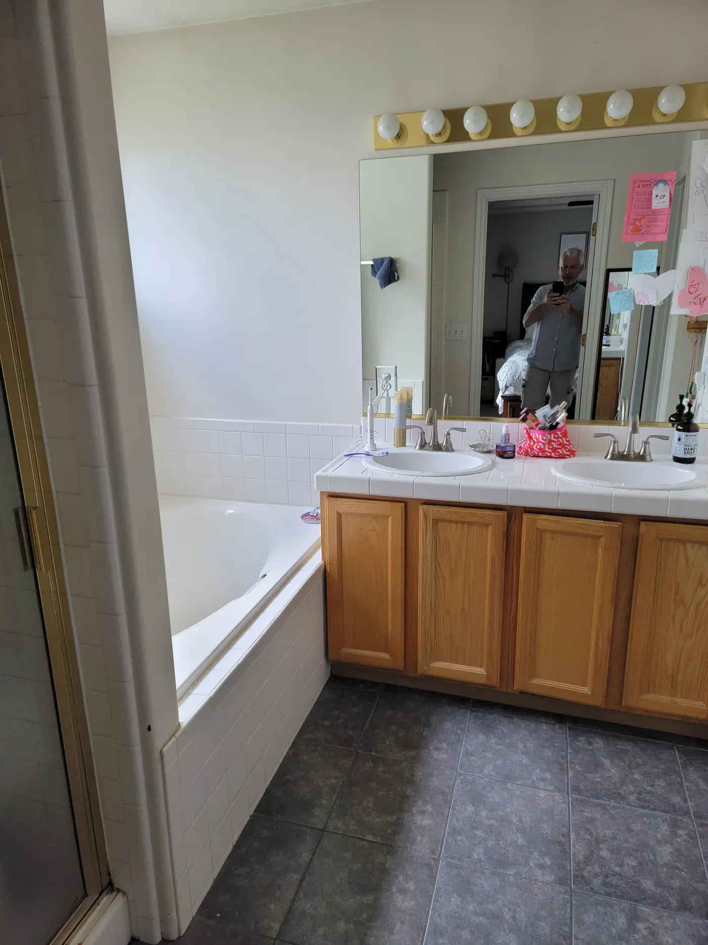 Before — The tub surround