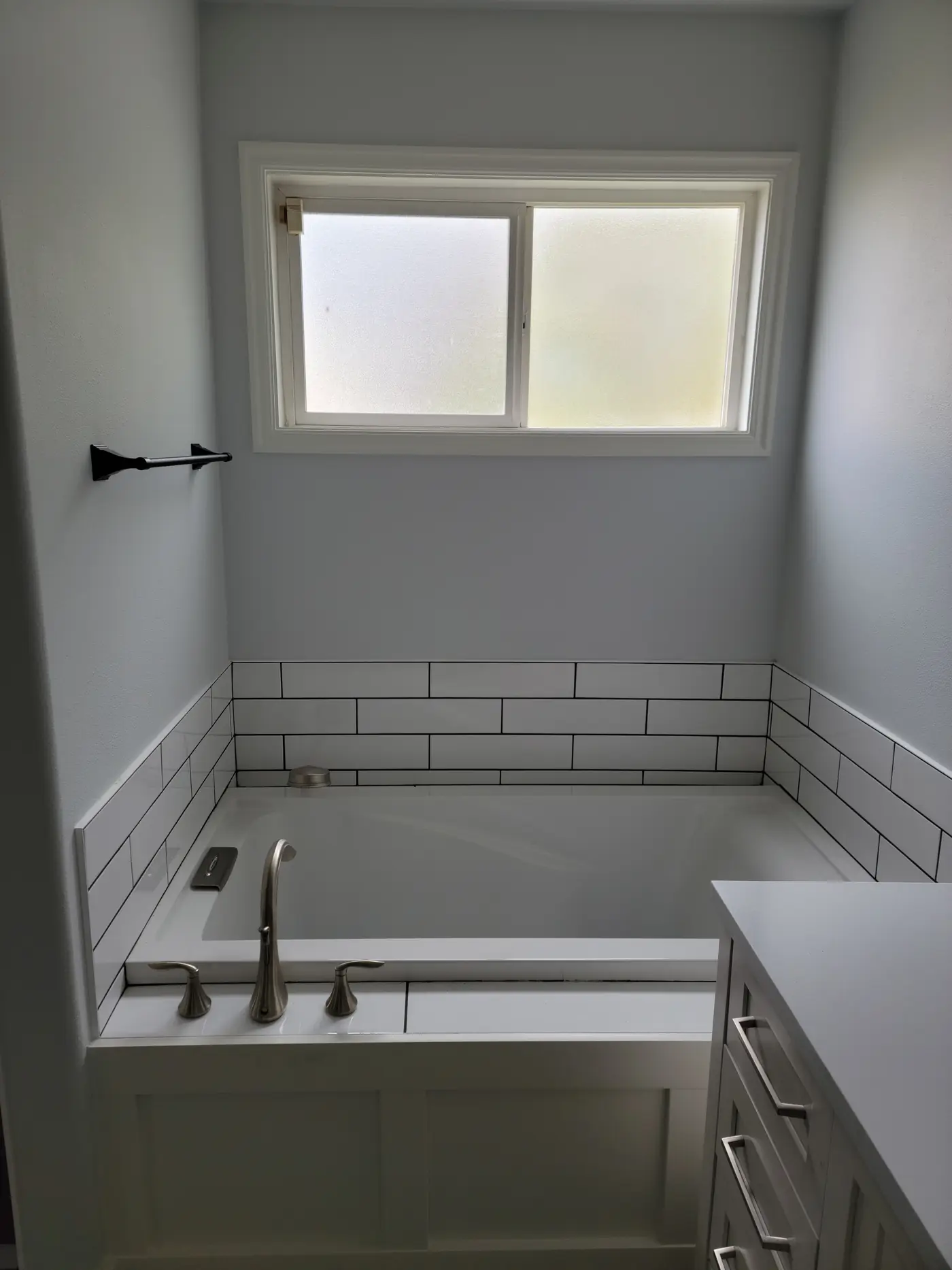 After — The tub surround