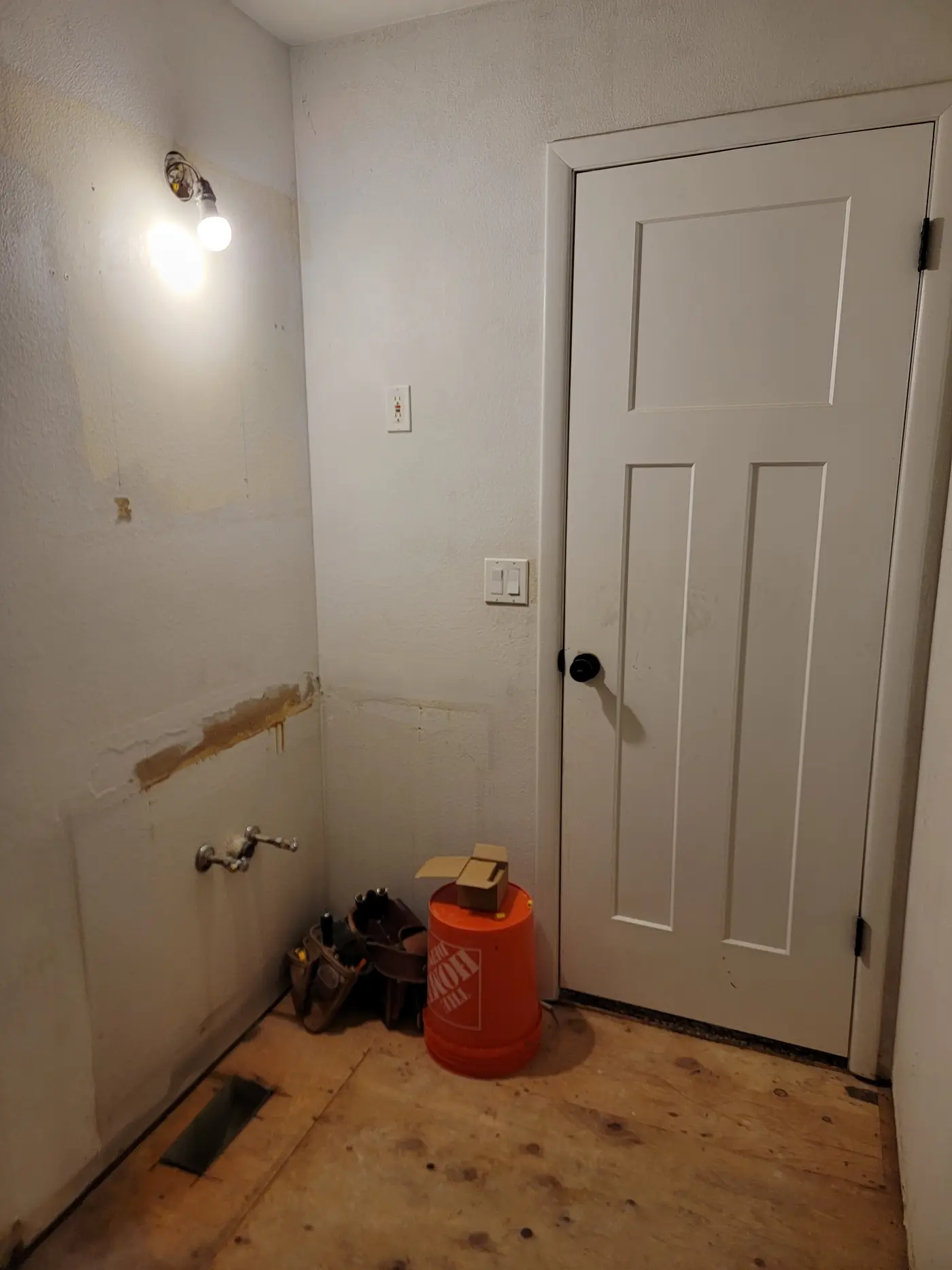 Stripped back to bare wall
