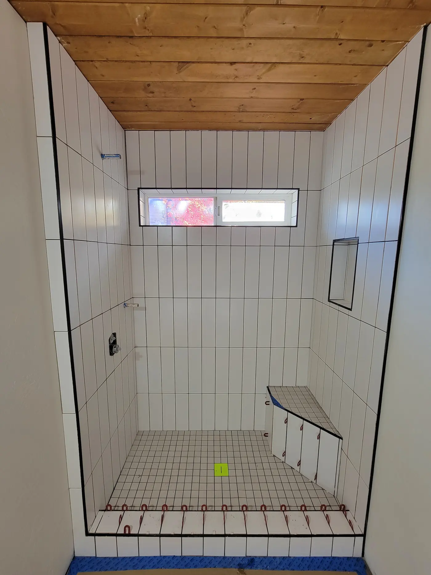 After — the finished shower